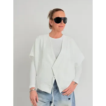 Dámská mikina BEST Smetanová vesta LOW 8046 Smetanová, UNI S-XL