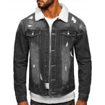 Pánská černá džínová bunda typu trucker MJ502N DENLEY_XL