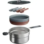 QUECHUA Nerezový ešus | 18 dílů | 4 osoby MODRÁ|ZELENÁ