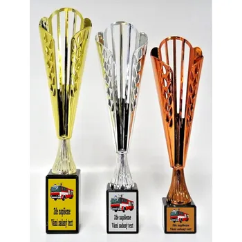 Hasičské poháry 502-L19 Zde napište text na štítky a součet zadejte do košíku. Více informací viz.POPIS v dolní části.