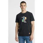 Sinsay - Bavlněné tričko se sepraným efektem UNO - černá - 309HL-99X - 309HL-99X-3XL