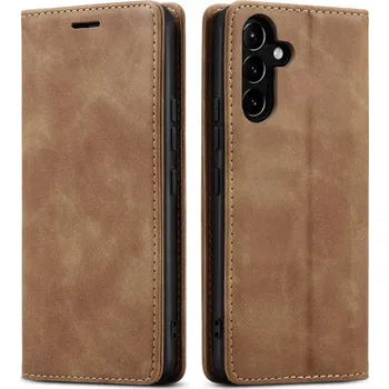 Pouzdro na mobilní telefon POUZDRO KOŽENÉ SHEEP MAGNETICKÉ SKIN PRO SAMSUNG GALAXY S25 FE + SKLO