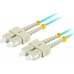 Lanberg OM3 LANBERG optický patch cord MM SC/UPC-SC/UPC duplex 3m LSZH OM3 50/125 průměr 3mm, barva cyan