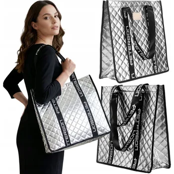 Kabelka Peterson shopper kabelka syntetická stříbrná