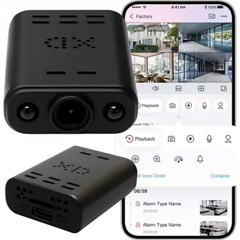 Bezpečnostní kamera MINI WIFI ŠPIÓNKÁLNÍ KAMERA SKRYTÁ ANDROID VZDÁLENÝ NÁHLED DETEKCE POHYBU