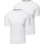 Sada 2 bílých pánských triček bavlna základní trička Ombre Z101 V4 XXL
