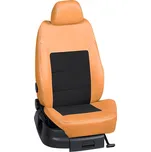 Autopotahy Volkswagen TOURAN / TOURAN /10.2010-09.2015, Touran (7 míst), KOŽENKA > OR 0150 (OR 0150 / Hnědý koženkový bok)