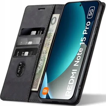 Pouzdro na mobilní telefon POUZDRO NA MAGNET PRO XIAOMI REDMI NOTE 15 PRO 5G + TVRZENÉ SKLO