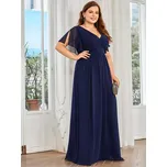 Ever Pretty společenské šaty EE00614 modrá 5XL