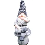 Sedící trpaslík na houbě s kamínkovou…