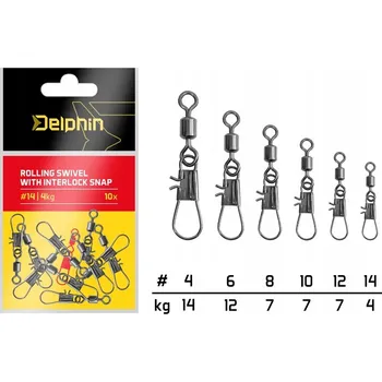 Obratlík Delphin OBRATLÍK DELPHIN OTOČNÝ S POJISTKOU