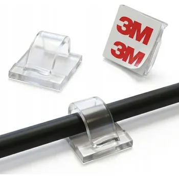 Organizace kabelů ERKO Klips organizér úchyt samolepicí na kabely 50 ks