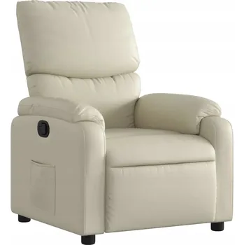 Křeslo Rozkládací křeslo s funkcí sklápění, krémové, 75x99x99 cm