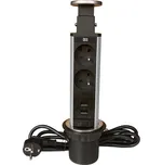 IN Výsuvná lišta, 2 zásuvky + 2 USB 8595685530062