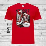 detske-levne-bavlnene-tricko-potisk-originalni-tenisky Barva: Red - červená, velikost: 128