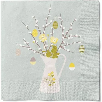 Papírový ubrousek Det Gamle Apotek Papírové ubrousky Natural Easter Grey 20&nbsp;ks