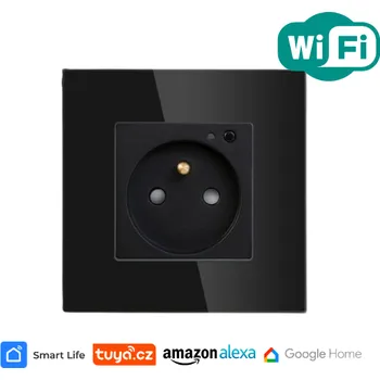 vypínač Chytrá zásuvka s WiFi a ovládáním přes aplikaci, černá