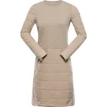 Dámské zateplené šaty ALPINE PRO OLWA neutrální / zemitá M