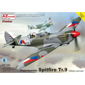 Plastikový model AZ model 1/72 Spitfire Tr.9 'Military' (4x camo) PREMIUM