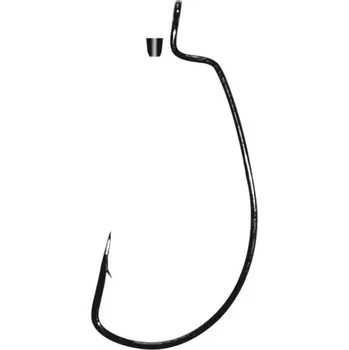 Rybářský háček GAMAKATSU Háčky Worm Offset EWG With Silicon Stopper Black VELIKOST: 2