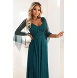 Numoco basic Numoco Dlouhé, třpytivé šaty s hlubokým výstřihem a