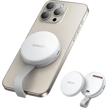 Čtečka paměťových karet Anker Memory Card Reader MagGo A83D1G21 pro Apple s USB-C adaptérem MagSafe přenos dat 312 MB/s bílý