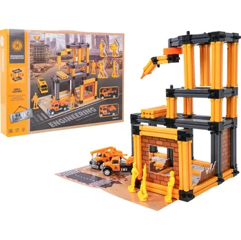 ostatní stavebnice Mamido Sada Garáž Staveniště s příslušenstvím a figurkami