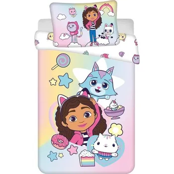 Povlečení Jerry Fabrics Gabbys Dollhouse Sugar 100 x 135, 40 x 60 cm zipový uzávěr