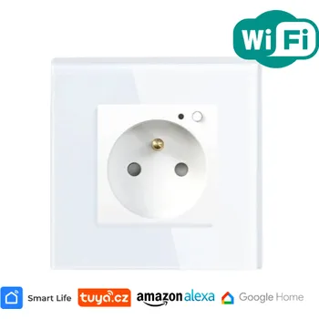 vypínač Chytrá zásuvka s WiFi a ovládáním přes aplikaci, bílá