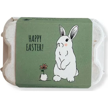 Úložný box Blossombs Dárková sada semínek divokých květin Egg Box Easter Rabbit –&nbsp;6&nbsp;ks
