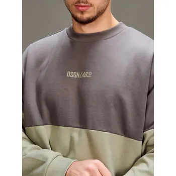 Pánská mikina Sinsay - Mikina s kulatým výstřihem - zelená - 477HL-07X - 477HL-07X-XS