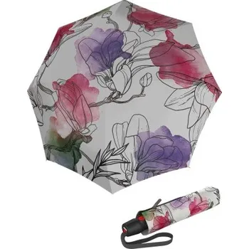 Deštník Knirps KNIRPS T.200 Medium Duomatic Iris Pink - elegantní plně automatický deštník