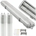 BERGE Hermetické svítidlo 60cm + 2x LED trubice studená bílá