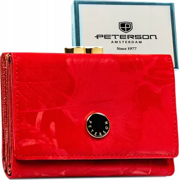 Peterson peněženka z pravé kůže červená - dámská