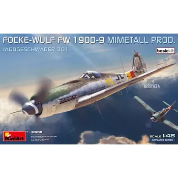 Plastikový model Miniart 1/48 Fw 190D-9 Mimetall Prod. Jagd.301 (BASIC KIT)