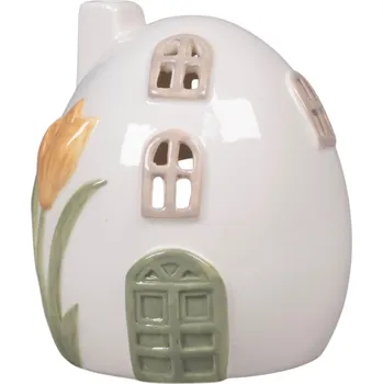 Svícen Det Gamle Apotek Keramický svícen Happy Easter Egg Yellow Tulip