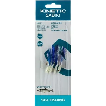 Umělá nástraha KINETIC Mořský návazec Sabiki Hokkai Rig 5 Blue Flash