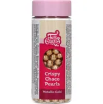 FunCakes Crispy Choco Pearls – metalická zlatá 60 g