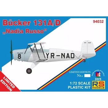 Plastikový model RS models 1/72 Bücker Bü-131A/D 'Nadia Russo' (2x camo)