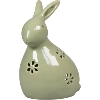 Svícen Det Gamle Apotek Keramický svícen Happy Easter Bunny Green Menší