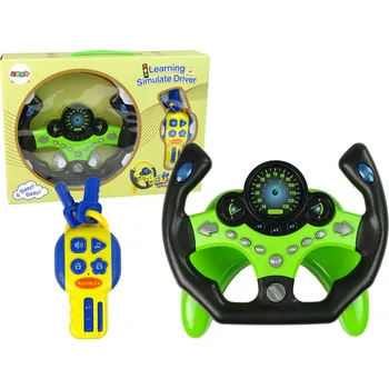 Hračka pro nejmenší Mamido Sada pro malé řidiče Volant s klíčky a efekty zelená