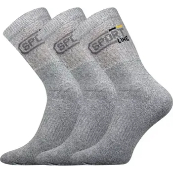 Dámské ponožky BOMA Ponožky silné SPOT 3pár froté SVĚTLE ŠEDÉ 39-42 110945