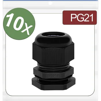 Quadrios 24CA384 kabelová průchodka, 24CA384, od 13 mm, do 18 mm, PG21, 10 ks