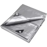 MAGG PKS2000304 Plachta krycí s kovovými oky 200g/m2 - stříbrná - 3x4m