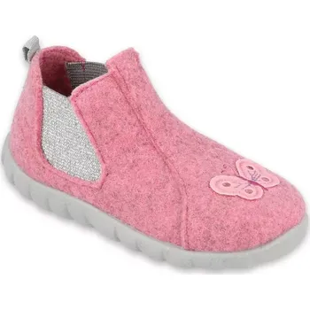 Dívčí bačkory BEFADO 546P024 dívčí bačkorky růžové motýlek 24 546P024_24