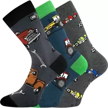 BOMA Ponožky dětské froté SIBIŘ 08 ABS s obrázky CHLAPECKÉ (3&nbsp;páry) 30-34 126428