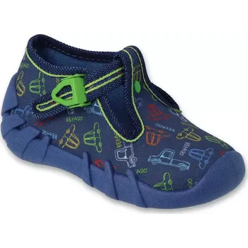 Chlapecká obuv BEFADO 110N487 chlapecké bačkorky modré auta 20 110N487_20