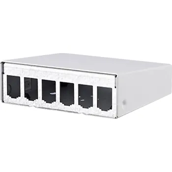 Switch Metz Connect 130861-0602-E 6 portů síťový patch panel nevybavený specifikací 1 U bílá neosazený