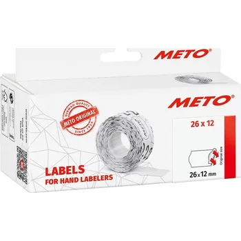 Kotouček do pokladny a tiskárny štítků METO cenovky 9506165 trvalé Šířka etikety: 26 mm Výška štítku: 12 mm červená 1 ks