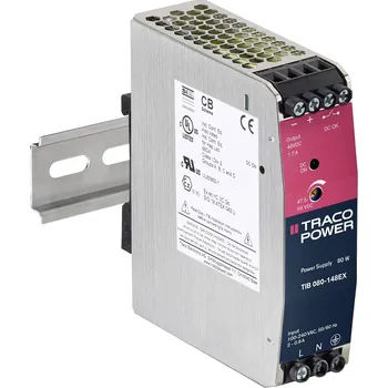 spínaný zdroj TracoPower TIB 080-148EX síťový zdroj na DIN lištu plus 48.0 V/DC 1700 mA 80 W Počet výstupů:1 x Obsah 1 ks